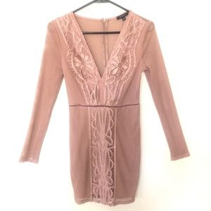 Latte Mesh Dress -New w/tags